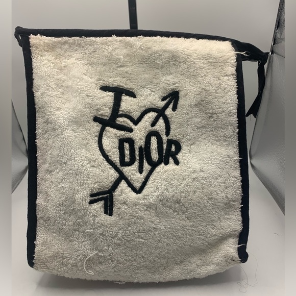RARE DESIGN- Authentic Christian Dior J'Adore Vintage Terry Cloth Zippered Pouch - Picture 2 of 11